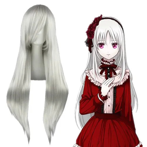 wholesale 80CM long straight silver white FINAL FANTASY Sephiroth anime cosplay hair wig