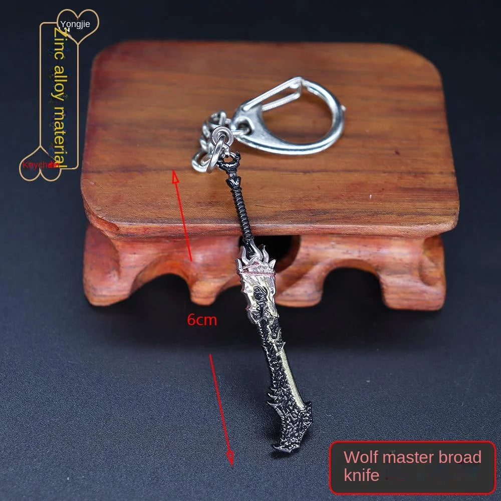 GY Genshined Impact 6Cm Metal Anime Sword Crafts Souvenir Gift Weapon Model Keychain Comics Cosplay Keyring Other Key Chains