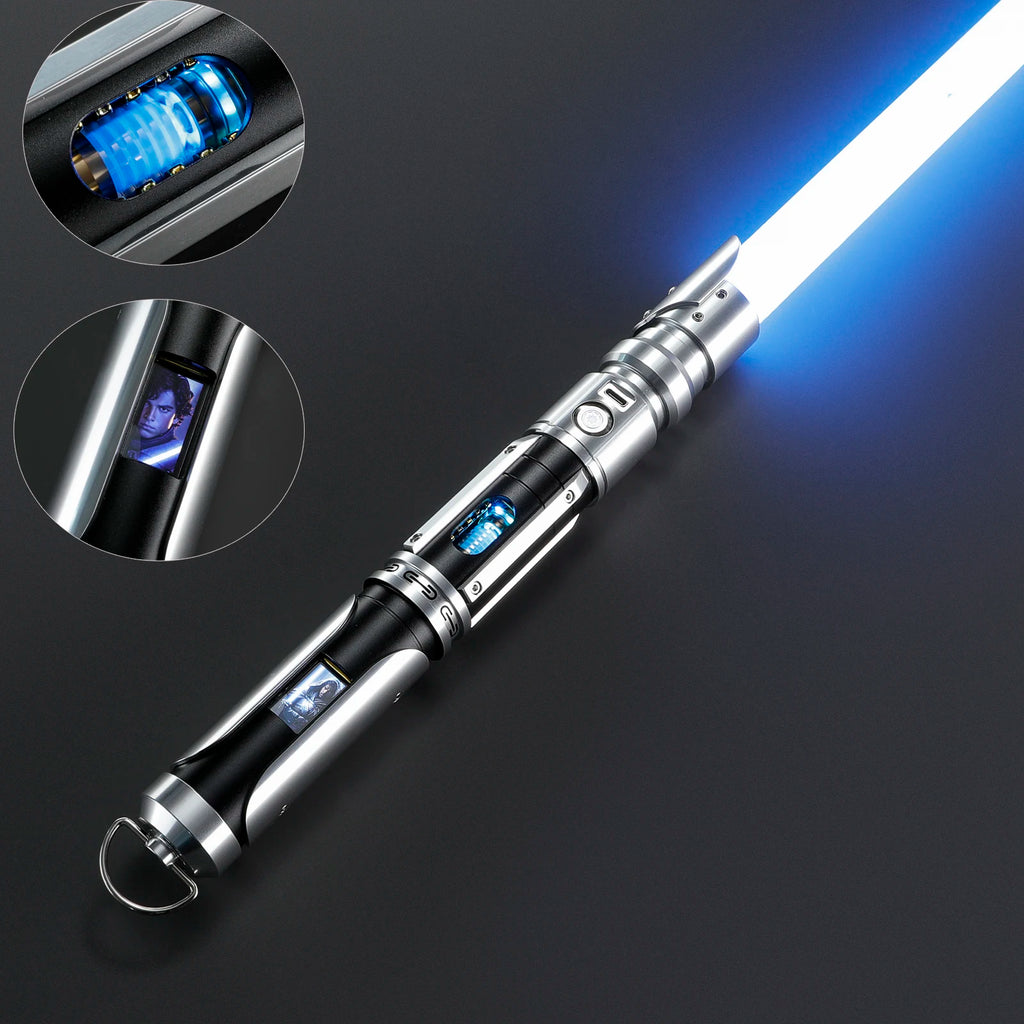 LGTSABERS Customizable Proffie Neopixel Saber Heavy Dueling Lightsaber Laser Sword W/ Rotating Crystal and Led Screen Kids Toy