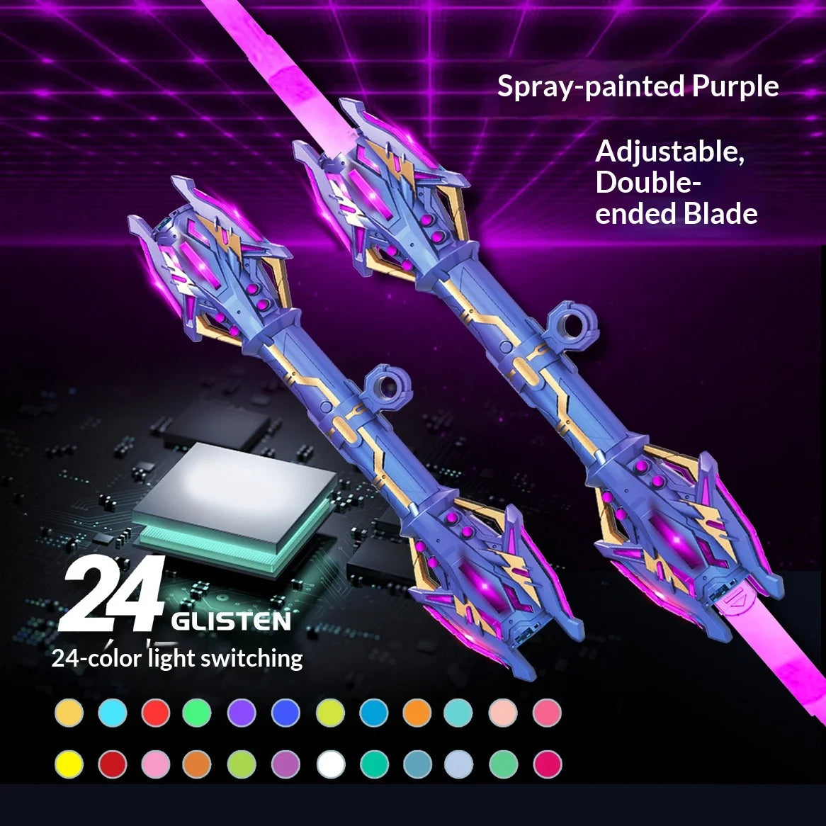 Thunder Star Double-Edged STAR  Warers Plastic Toy Swords Set Model 008 Unisex