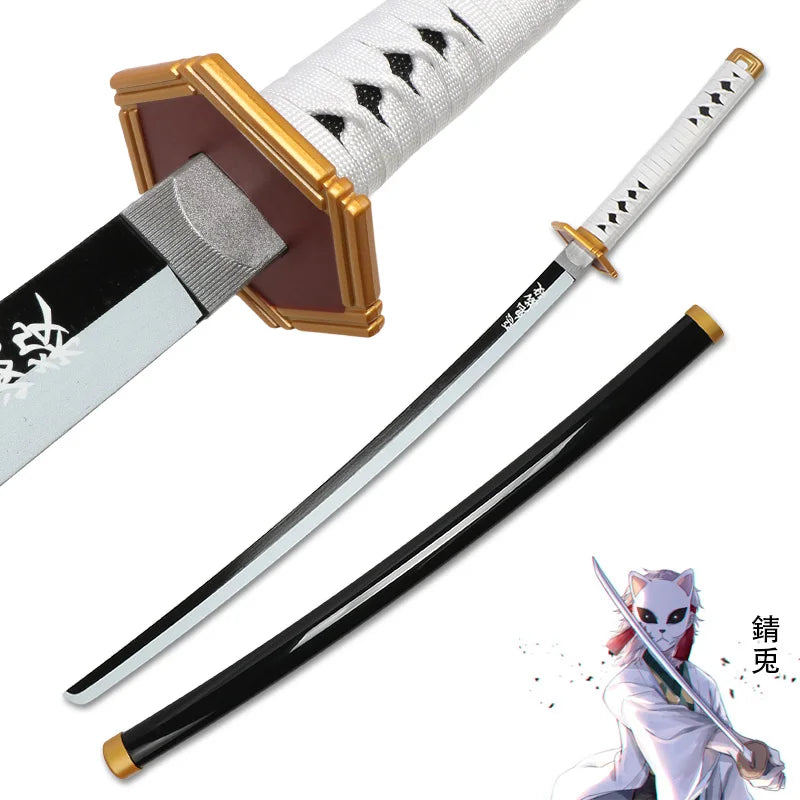 Promotion Katana Real Anime Sword Samurai Demon Slayer Fire God Tanjiro Cosplay Swords