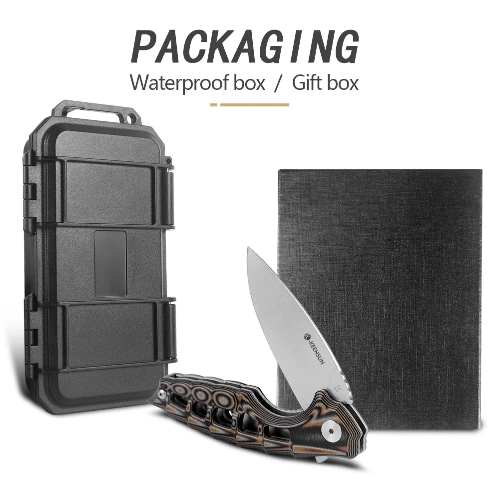 USA Stock High Hardness Convenient Rescue  Knife Outdoor Camping Hunting Tactics Powder Steel Folding Knife