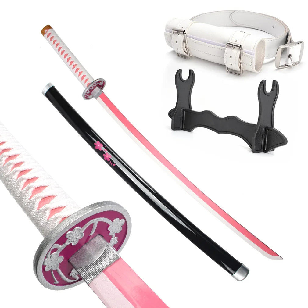 Wood Bamboo Katana 104cm / 41in Cosplay Anime Characters Props Tokitou Muichirou Kanroji Mitsuri Sword Collections and Gifts