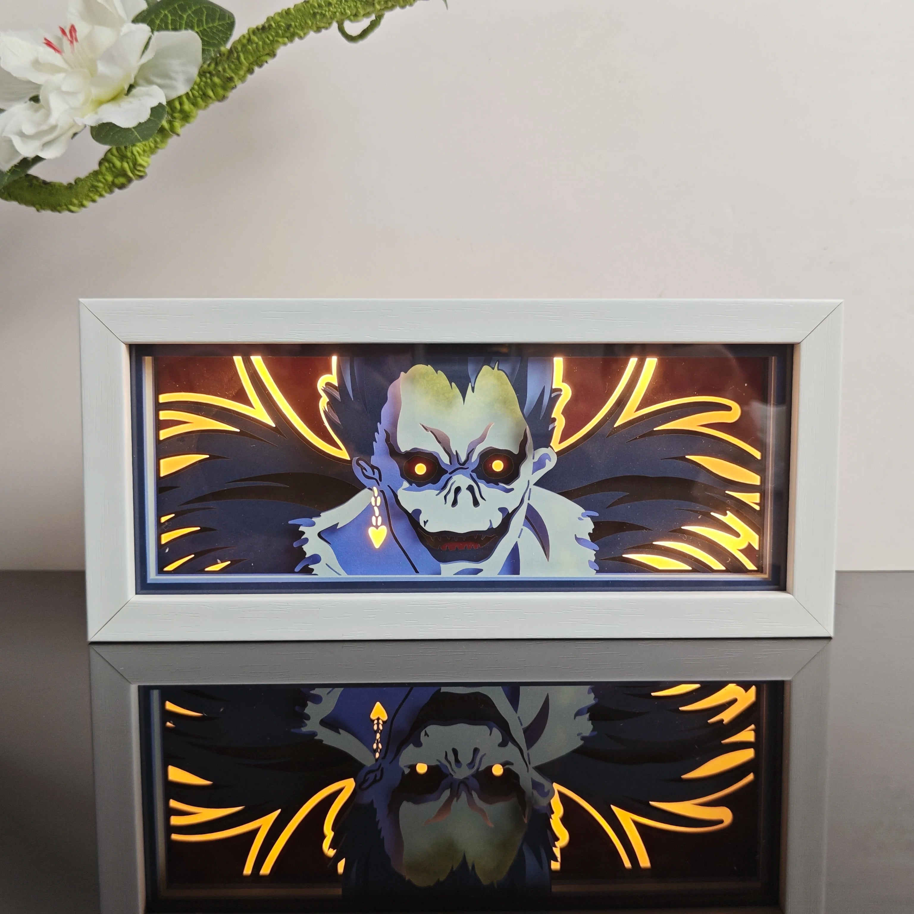 USA Warehouse Dropshipping One Pieces Anime Paper Carving Lamp 3D Anime Light Box Handicrafts Table Decoration Christmas Wedding