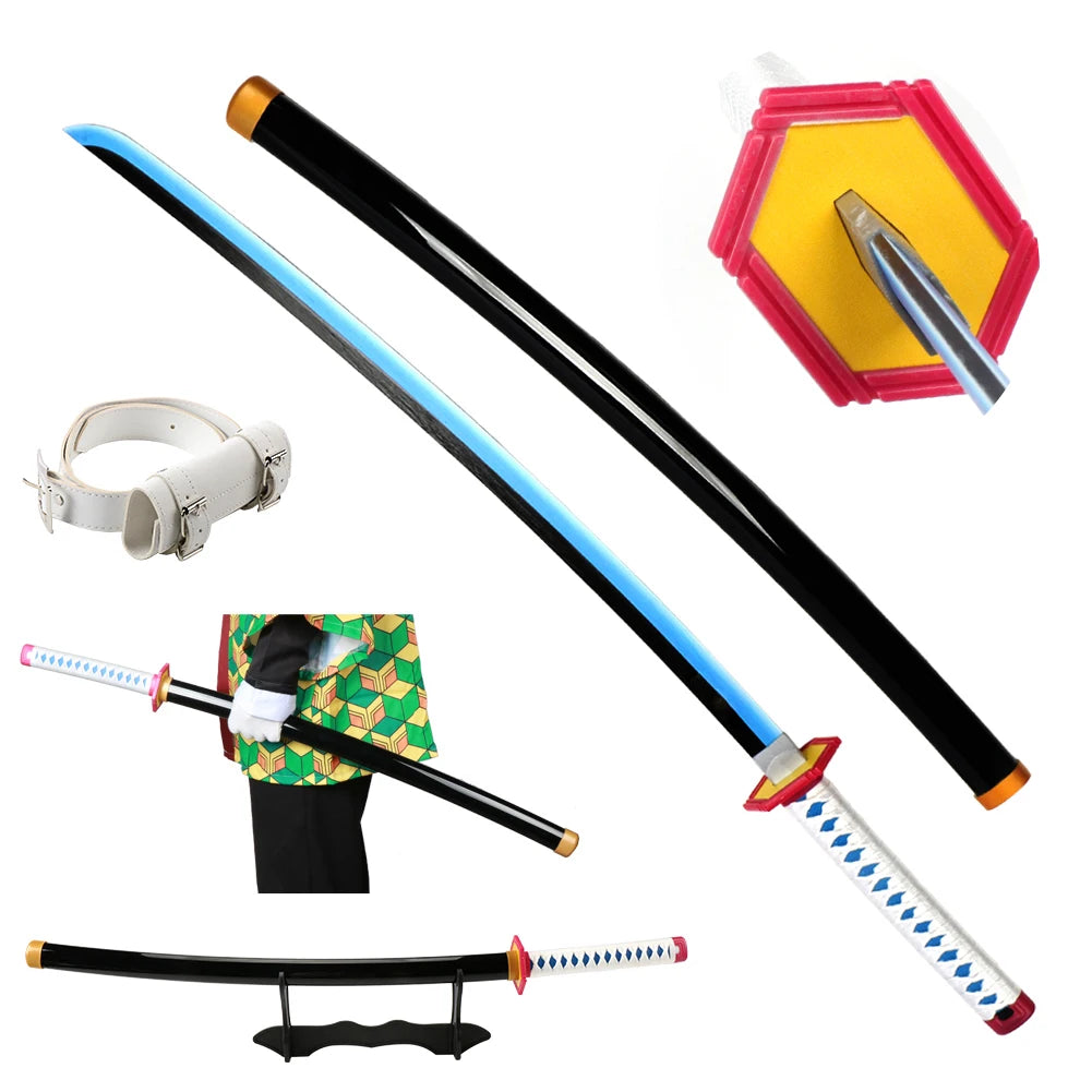 Demon Slayer Katana Swords Kimetsu No Yaiba Yaiba Swords Tsugikuni Yoriichi Japanese Anime Katana Props Home Decoration