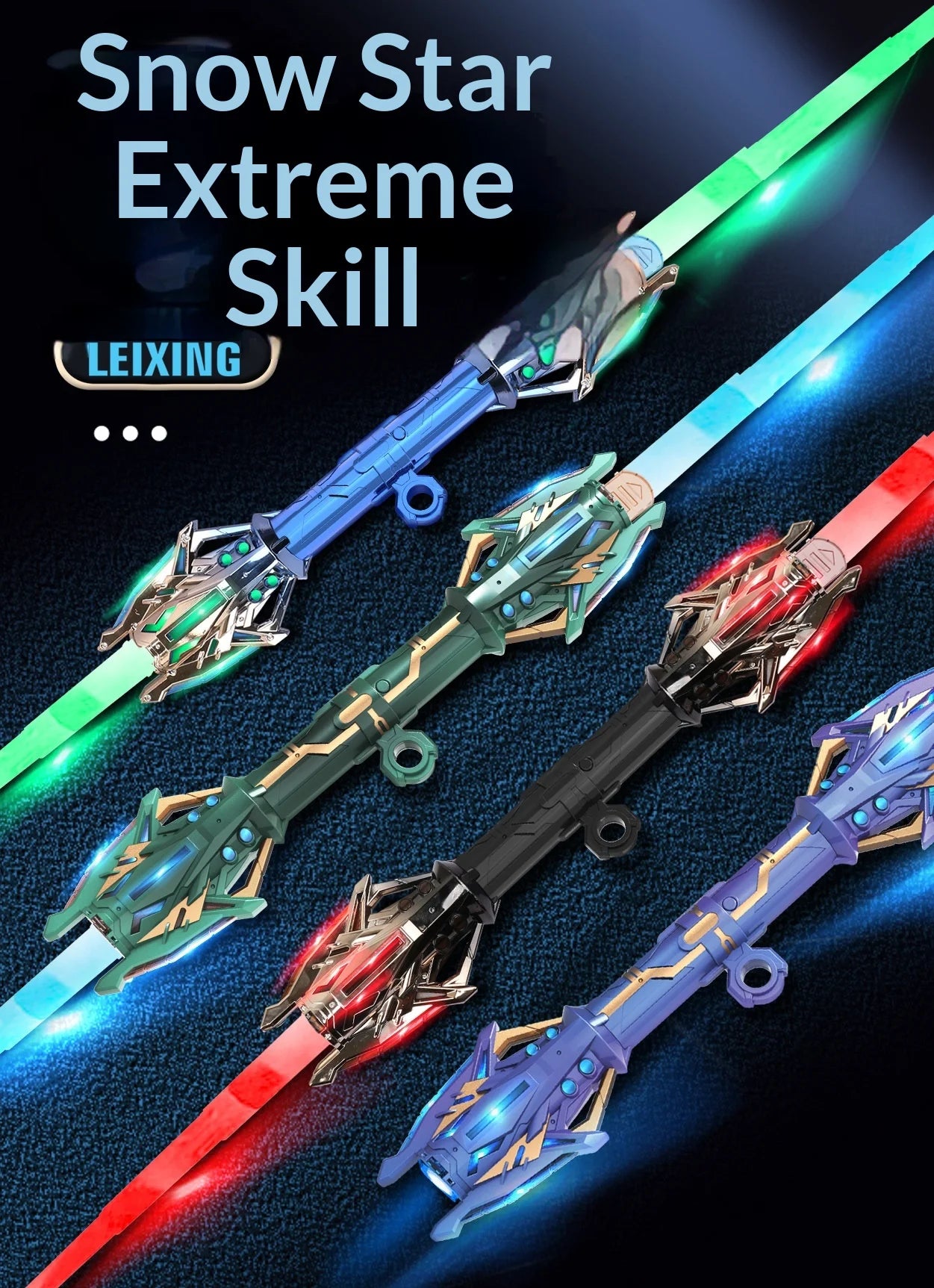 Thunder Star Double-Edged STAR  Warers Plastic Toy Swords Set Model 008 Unisex
