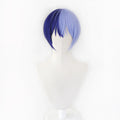 Wholesale Short Aoyagi Toya Bobo Wig 30cm Straight Half Dark Blue Half Blue Synthetic Project Sekai Game Anime Cosplay Wig
