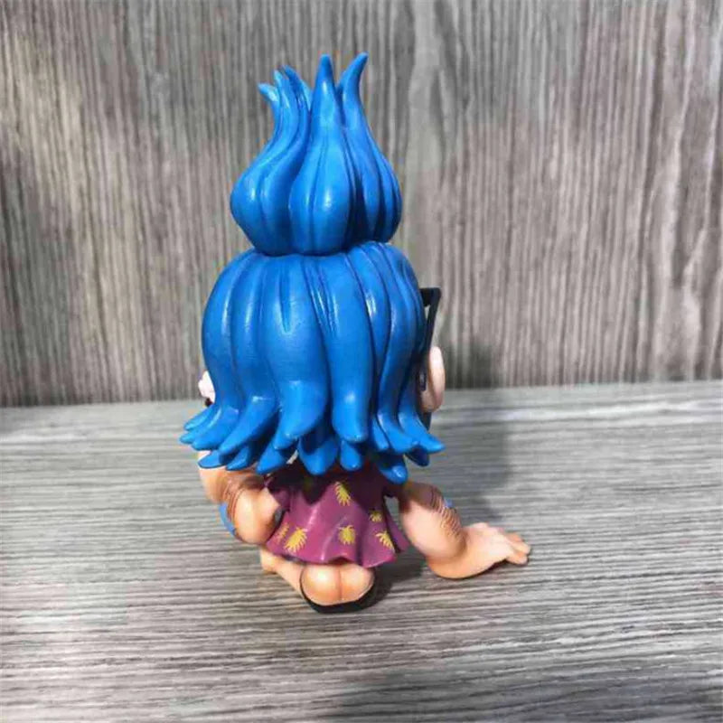 FigureCrazy One Piece FRANKY Q Laughing Out Sitting Cute Ver. PVC Action Figures OP Luffy Zoro Nami Brook Chopper Usopp 10cm