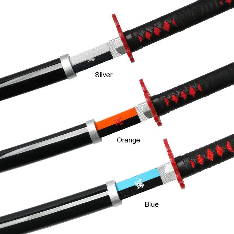 Promotion Katana Real Anime Sword Samurai Demon Slayer Fire God Tanjiro Cosplay Swords