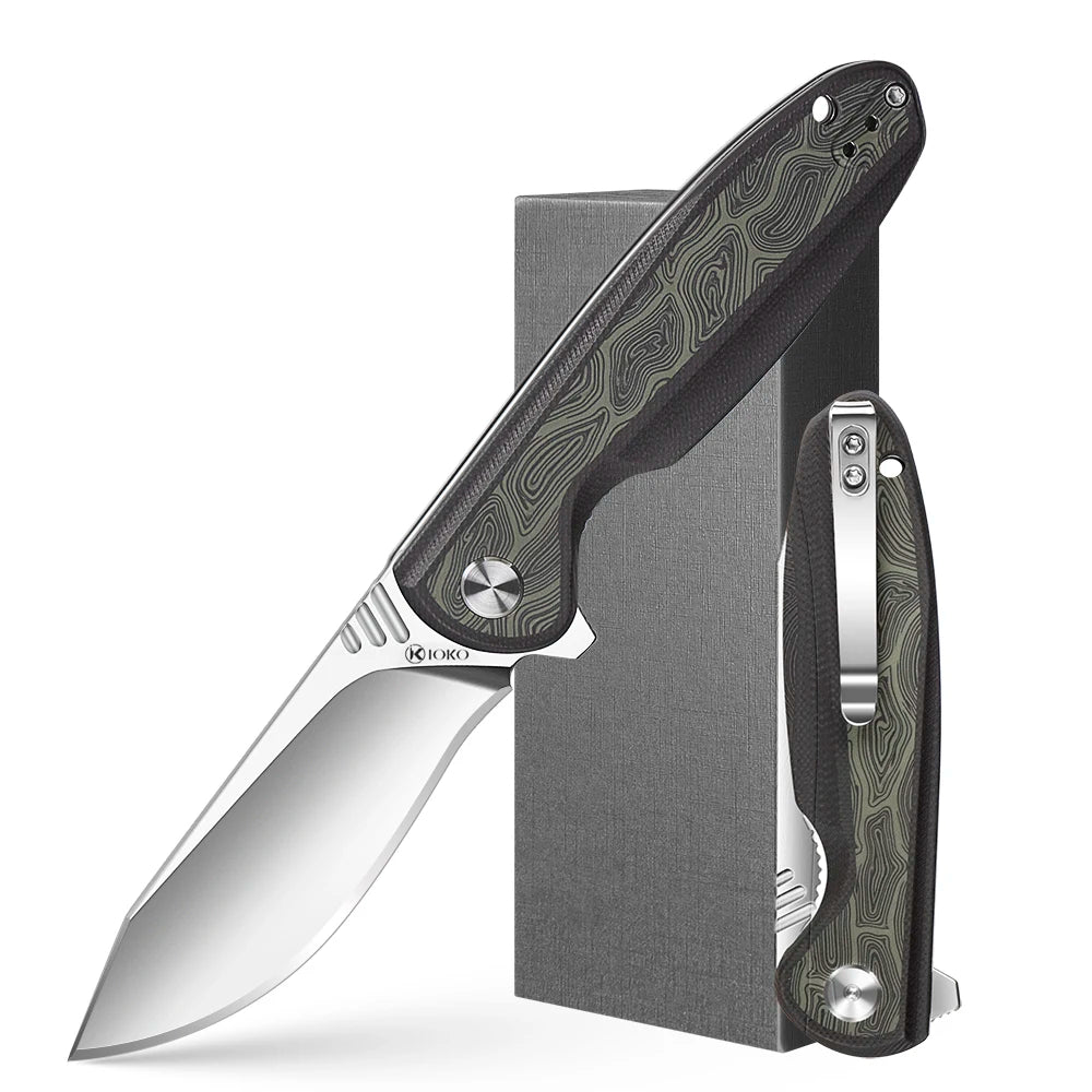 OEM EDC Outdoor G10 Survival Pocket Knife D2 Stainless Steel Grade DIY Camping Tactical Outdoor Folding Knives