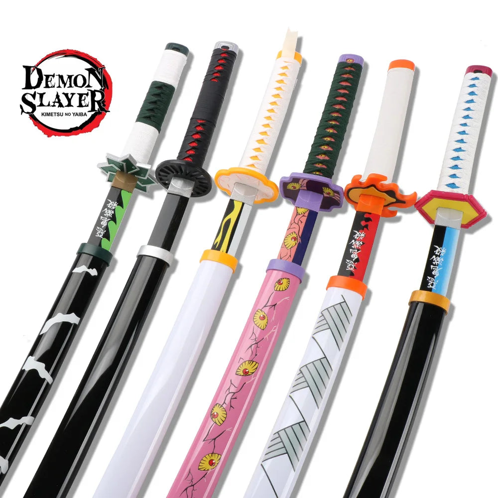 Wood Swords Demon SlayerTanjiro Katana Cosplay Sword Weapon Plastic Samurai Sword for Anime Prop with  Holder and Belt