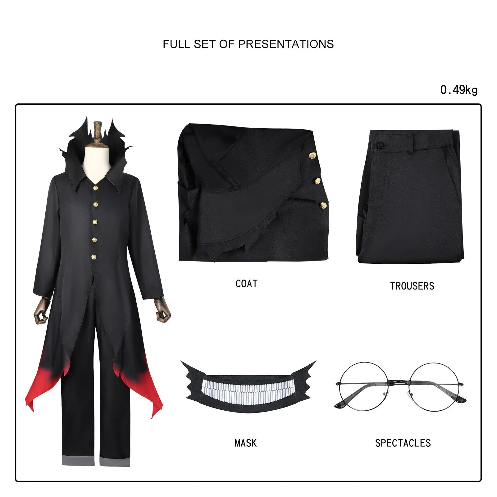 Wholesale Ken Takakura Okarun Cosplay Costume for Adults Dandadan Anime Cosplay for Halloween Party Black Uniform Costume