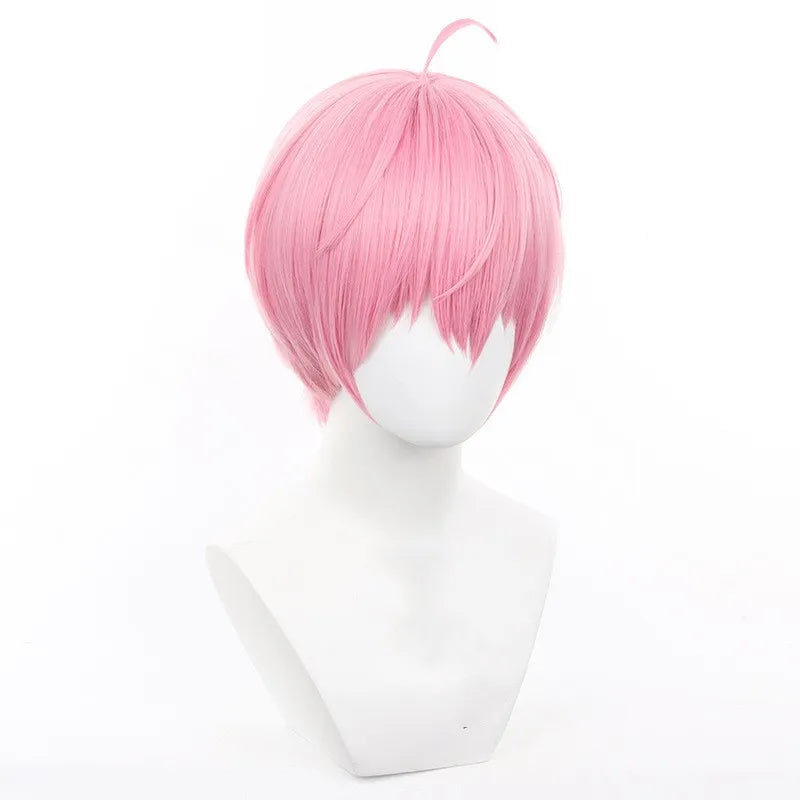 Wholesale Link Click Cosplay 30cm Short Pink Bobo Li Tianchen Wig Synthetic Heat Resistant Hair Anime Cosplay Wig