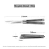 Portable Lightweight Titanium Balisong Knife Multi-Purpose Outdoor Camping Hunting Survival Tactical Folding Utility Knife