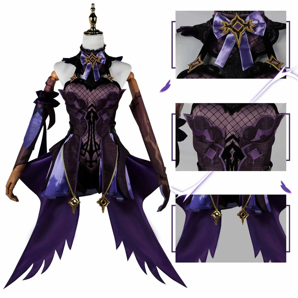 Anime Cosplay Costume for Genshin Impact Game Suit Uniform Halloween Carnival Outfit Wig