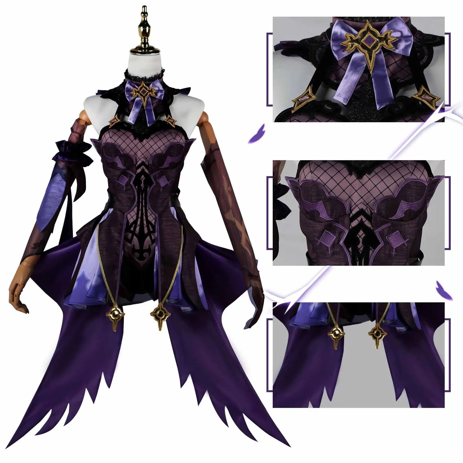 Anime Cosplay Costume for Genshin Impact Game Suit Uniform Halloween Carnival Outfit Wig