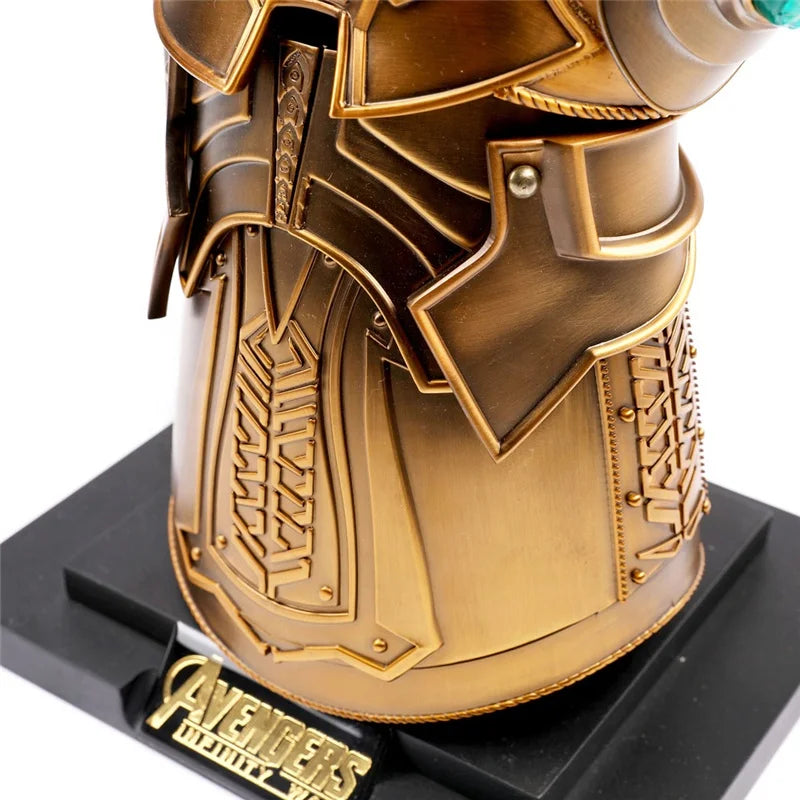 Marvel Cosplay Prop Endgame Full Metal Thanos Gloves Infinity Gauntlet with LED Light