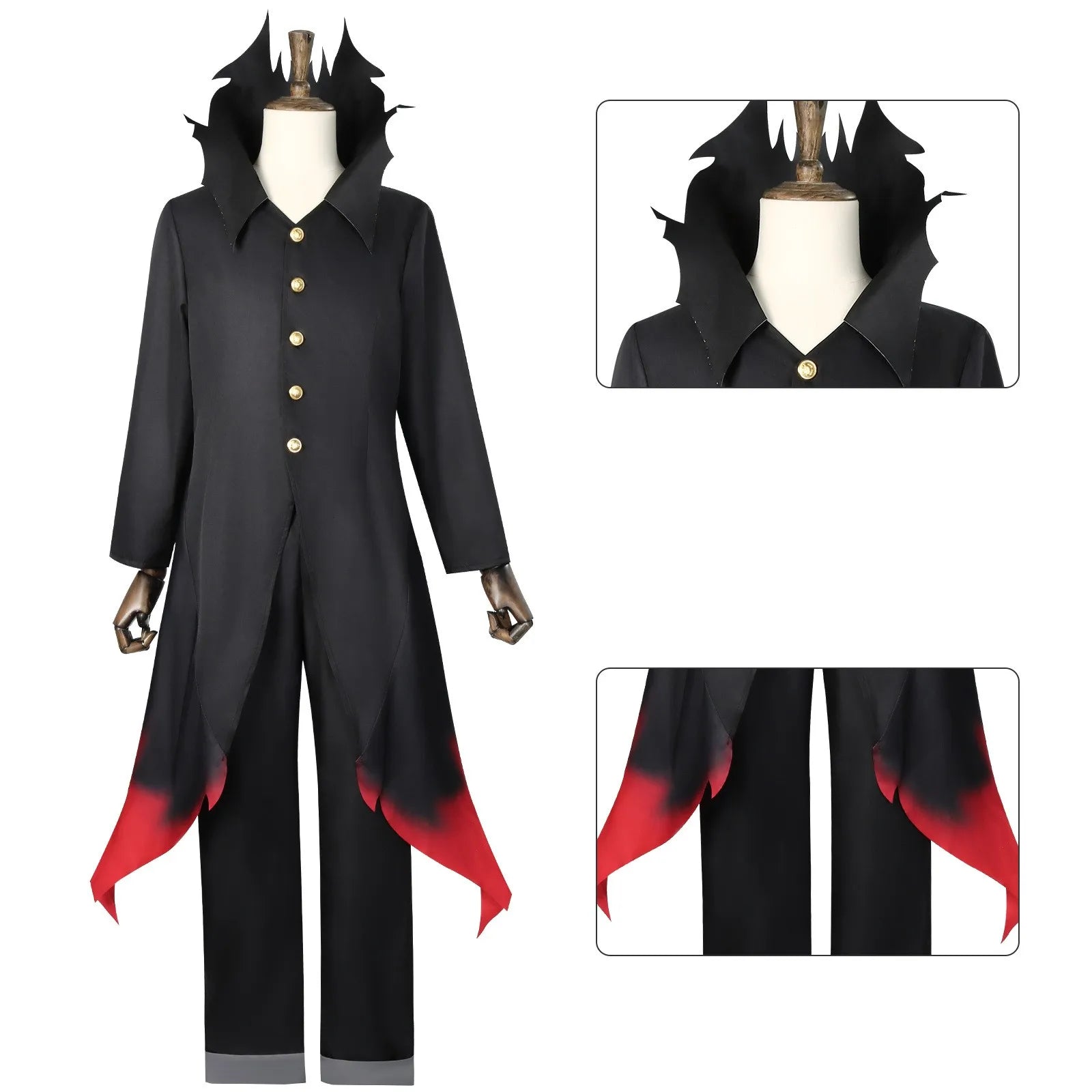 Wholesale Ken Takakura Okarun Cosplay Costume for Adults Dandadan Anime Cosplay for Halloween Party Black Uniform Costume