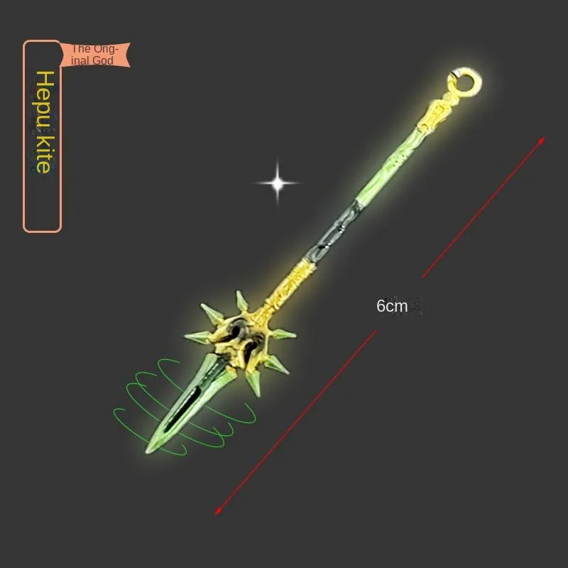 GY Genshined Impact 6Cm Metal Anime Sword Crafts Souvenir Gift Weapon Model Keychain Comics Cosplay Keyring Other Key Chains