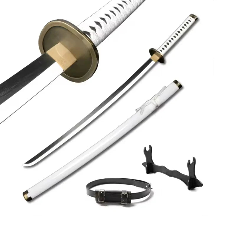 Anime Wooden Sword 80cm/31.5in Role Playing Weapon Prop  Zoro Sword Original Blade Pattern Free Waist Belt and Knife Holder