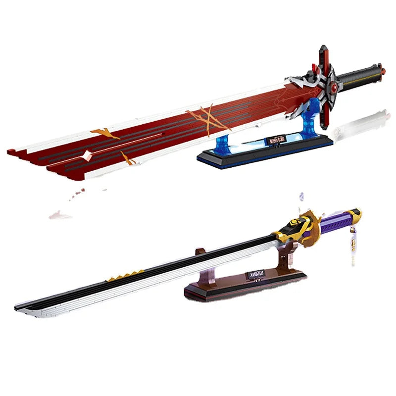Jie Star 92031 Japanese Samurai Katana Sword Weapon Model DIY Amenoma Kageuchi Sword Toys for Children Building Blocks Sets