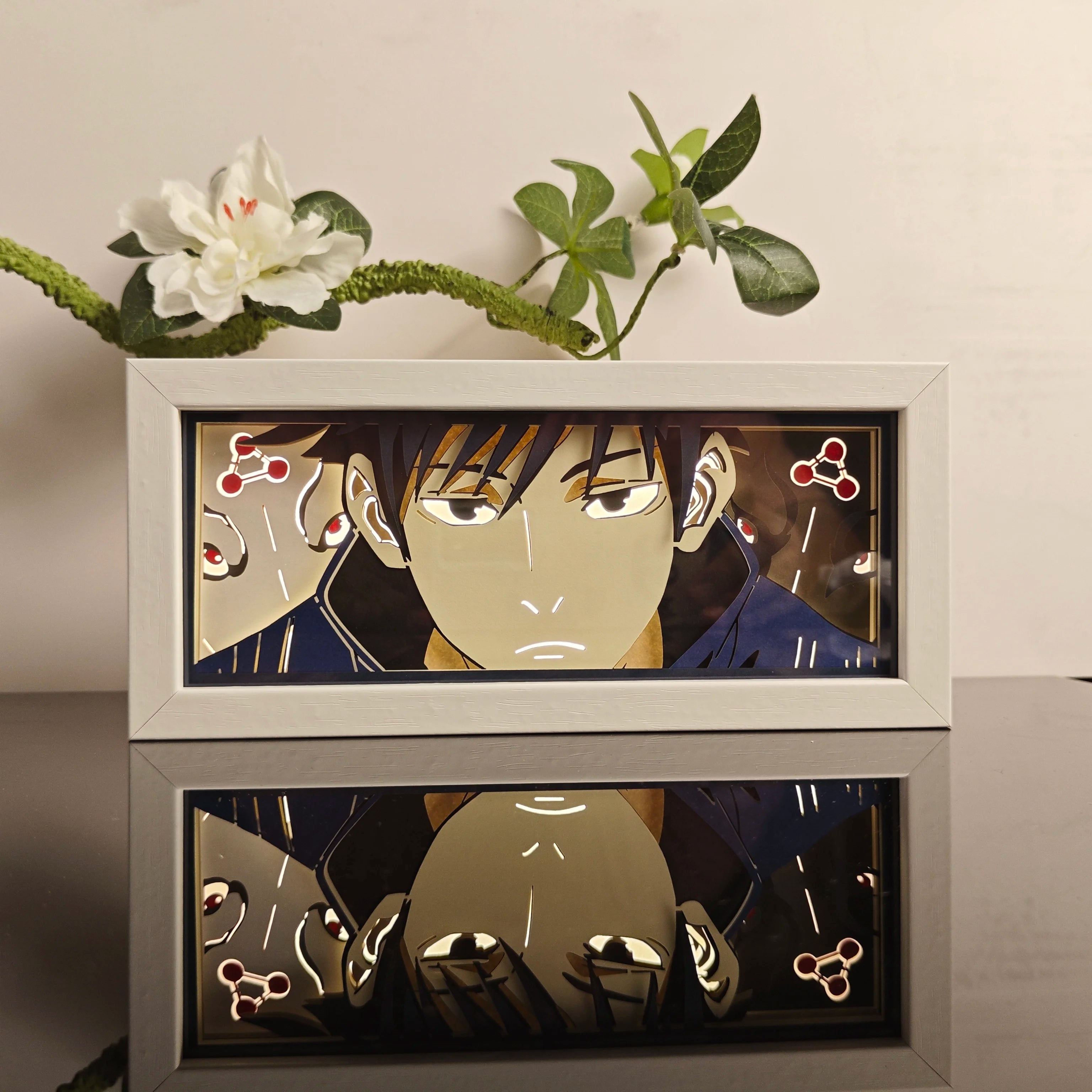 USA Warehouse Dropshipping One Pieces Anime Paper Carving Lamp 3D Anime Light Box Handicrafts Table Decoration Christmas Wedding