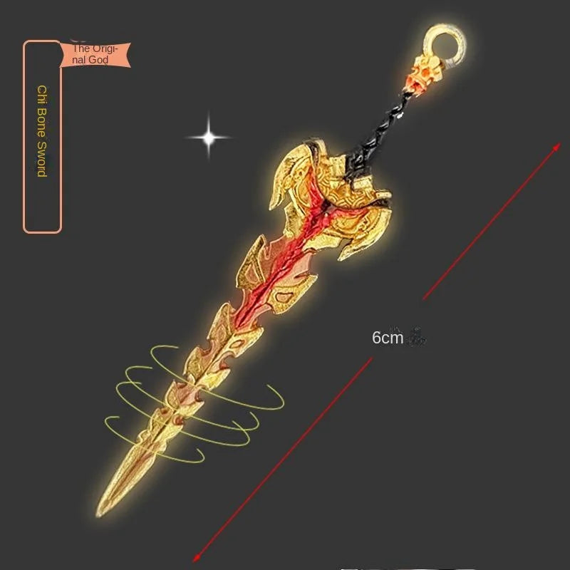 GY Genshined Impact 6Cm Metal Anime Sword Crafts Souvenir Gift Weapon Model Keychain Comics Cosplay Keyring Other Key Chains