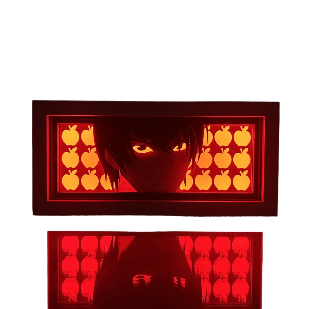 Paper Cut Anime Light Box Anime Death Note Light Yagami for Bedroom Decoration Manga Desk Table Lamp Lightbox Eyes Death Note L