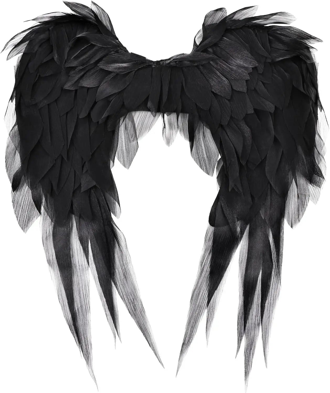 Angel Wings Black 1.8Ft Costume Accessories Photo Booth & Photo Studio Posing Props Women's Cosplay Princess Stage Show