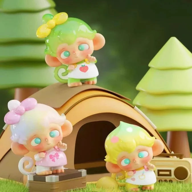 Authentic Moki Time Manga Collection Mini Blind Box Cute Little Monkey Handmade Trendy Birthday Gift Desktop Ornament