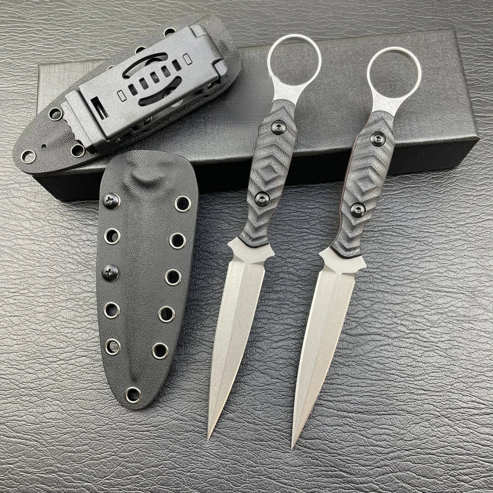 High Quality Tactical Fixed Blade Knife Outdoor Portable Survival Knife 8CR14 Steel EDC Hunting Knife with Kydex Sheath