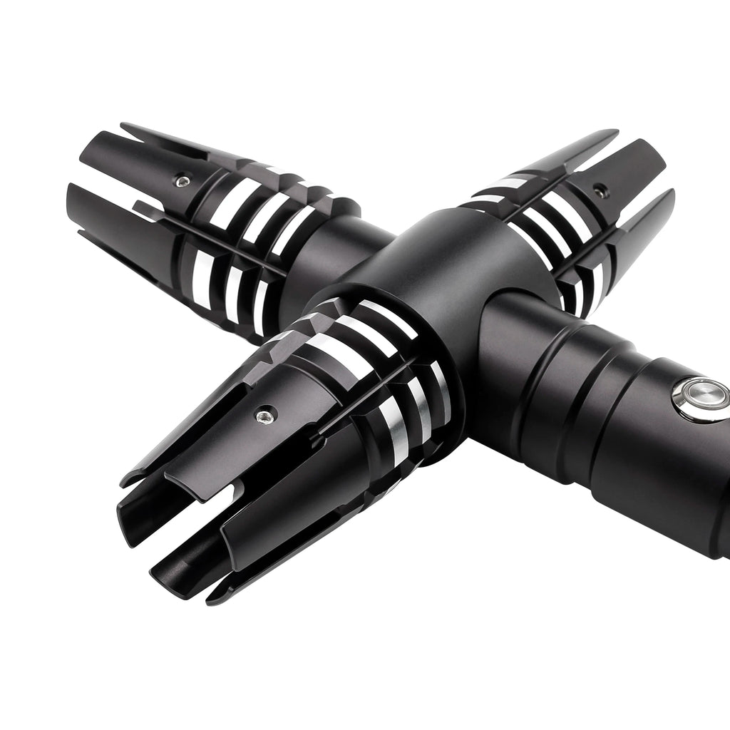 TXQsaber Kylo Ren Cross-guard Lightsaber for Dueling 12 Changeable Color &10 Soundfonts With Smooth Swing Sword for Cosplay