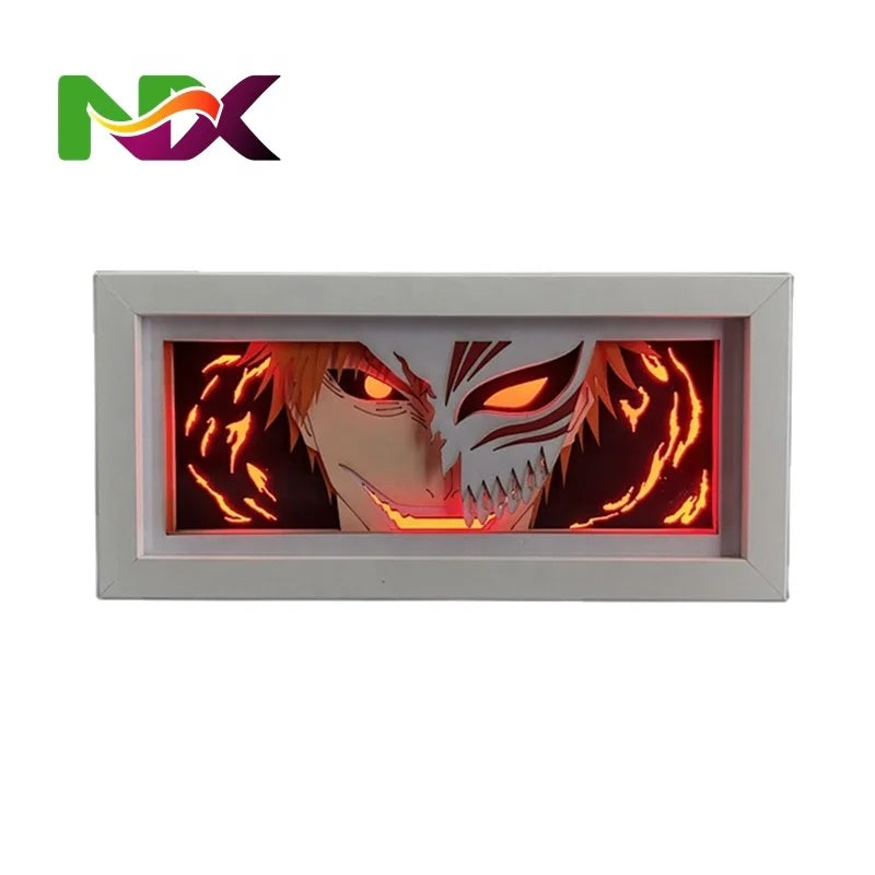 Paper Cut Anime Light Box Bleach Ulquiorra Cifer for Bedroom Decor Kids Table Lamps Ichigo Kurosaki Lightbox Led Manga Bleach