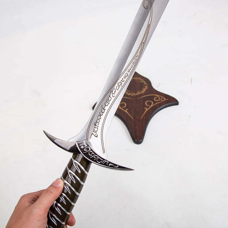 73cm Handcrafted Movie Same Engraved Stainless Steel Blade, Medieval-Style 'Sting' Short Engraved Sword