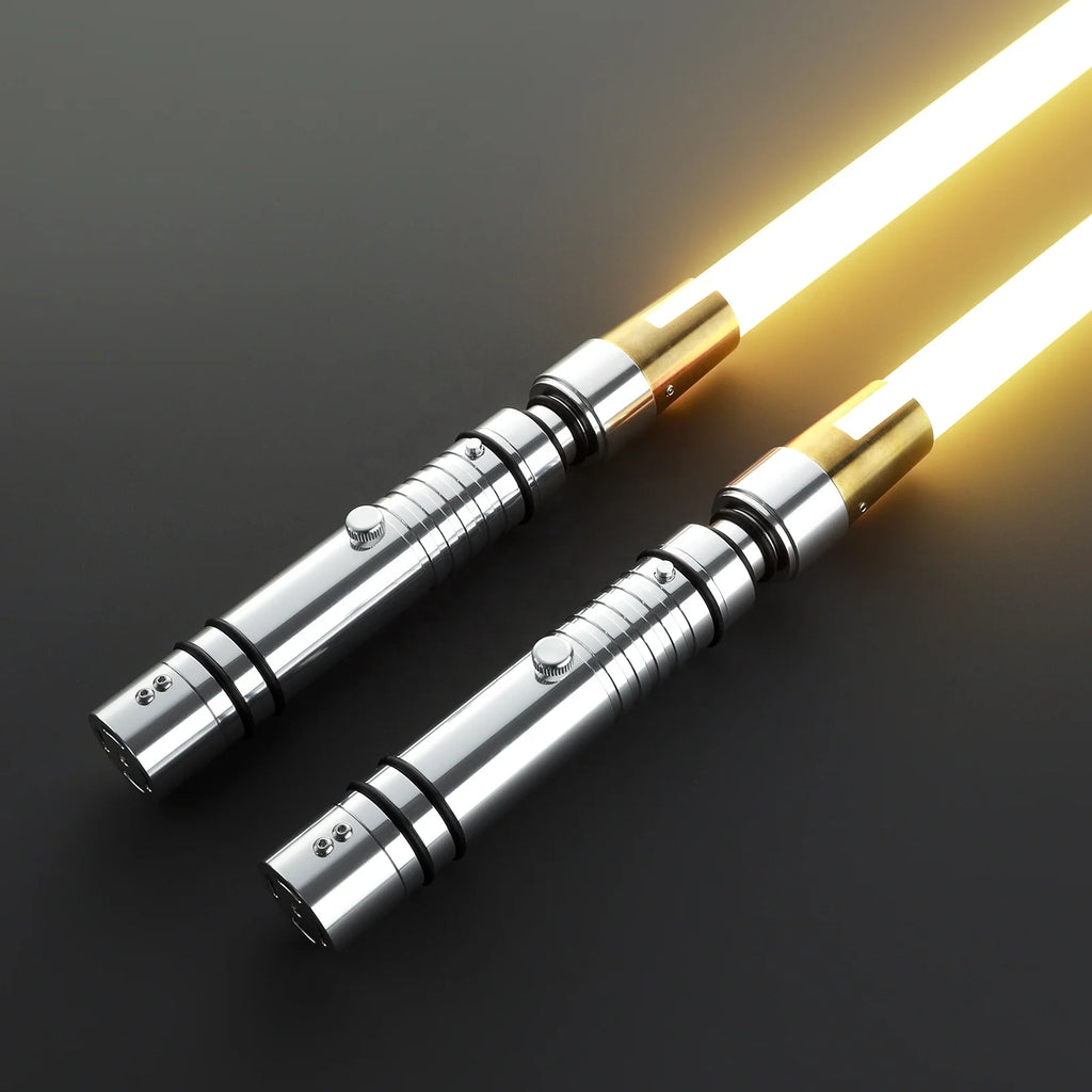 Nexussabers Bastila Shan Dual-Bladed Lightsaber Smooth Swing High Light Pogo Core RGB Laser Sword With Lock up Blaster Sound