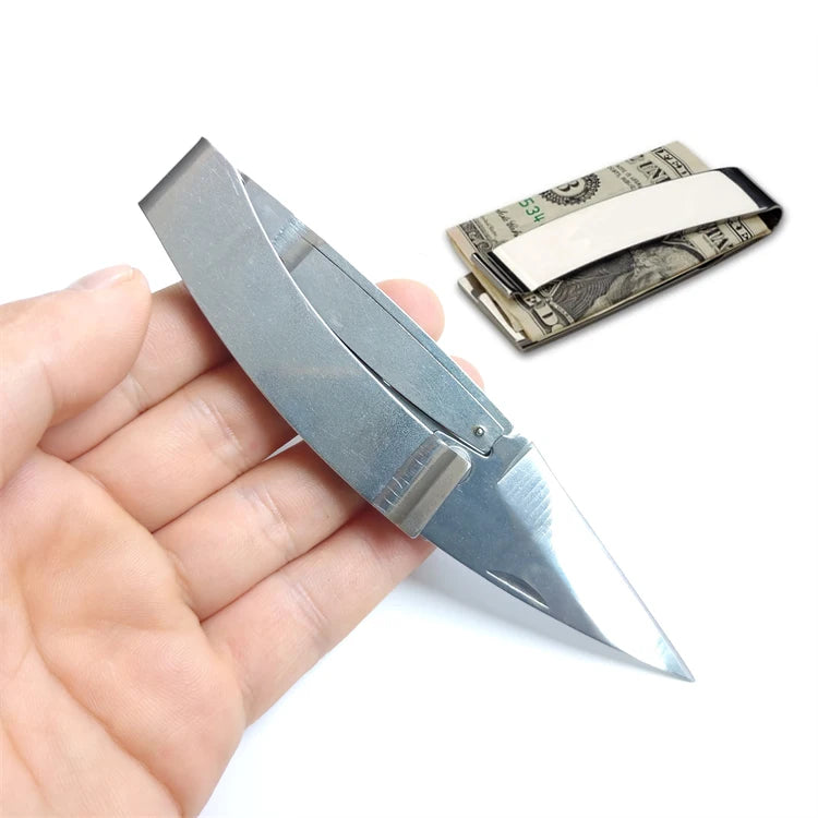 LFEDC Accept Logo Outdoor EDC Multi Tool Stainless Steel Portable Gift Wallet Pocket Folding Money Clip Knife
