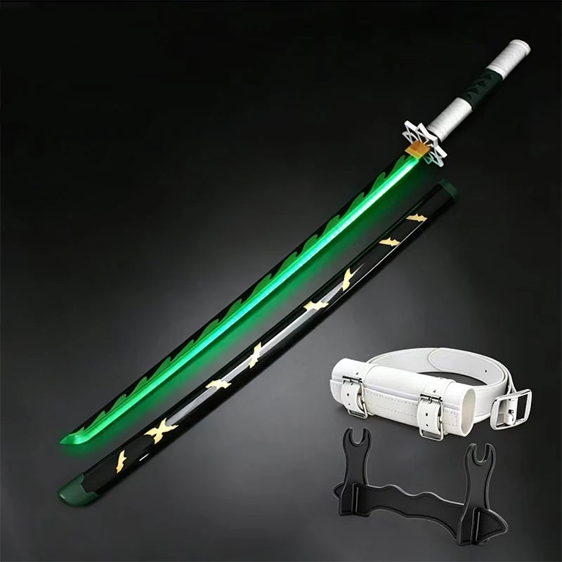 Luminous LED Demon Slayer 41in Nichirin Blade Role Playing Prop Zenitsu Agatsuma COS Toy Luminous Sword