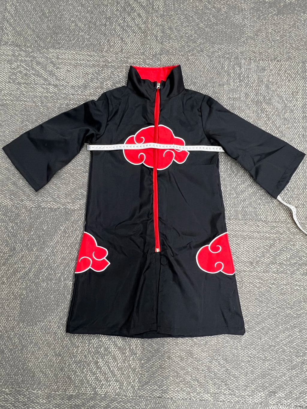Wholesale Akatsuki Red Cloud Ninja Robe Black Red Suit Costume Kimono Halloween Carnival Party Anime Cosplay Children's Costume