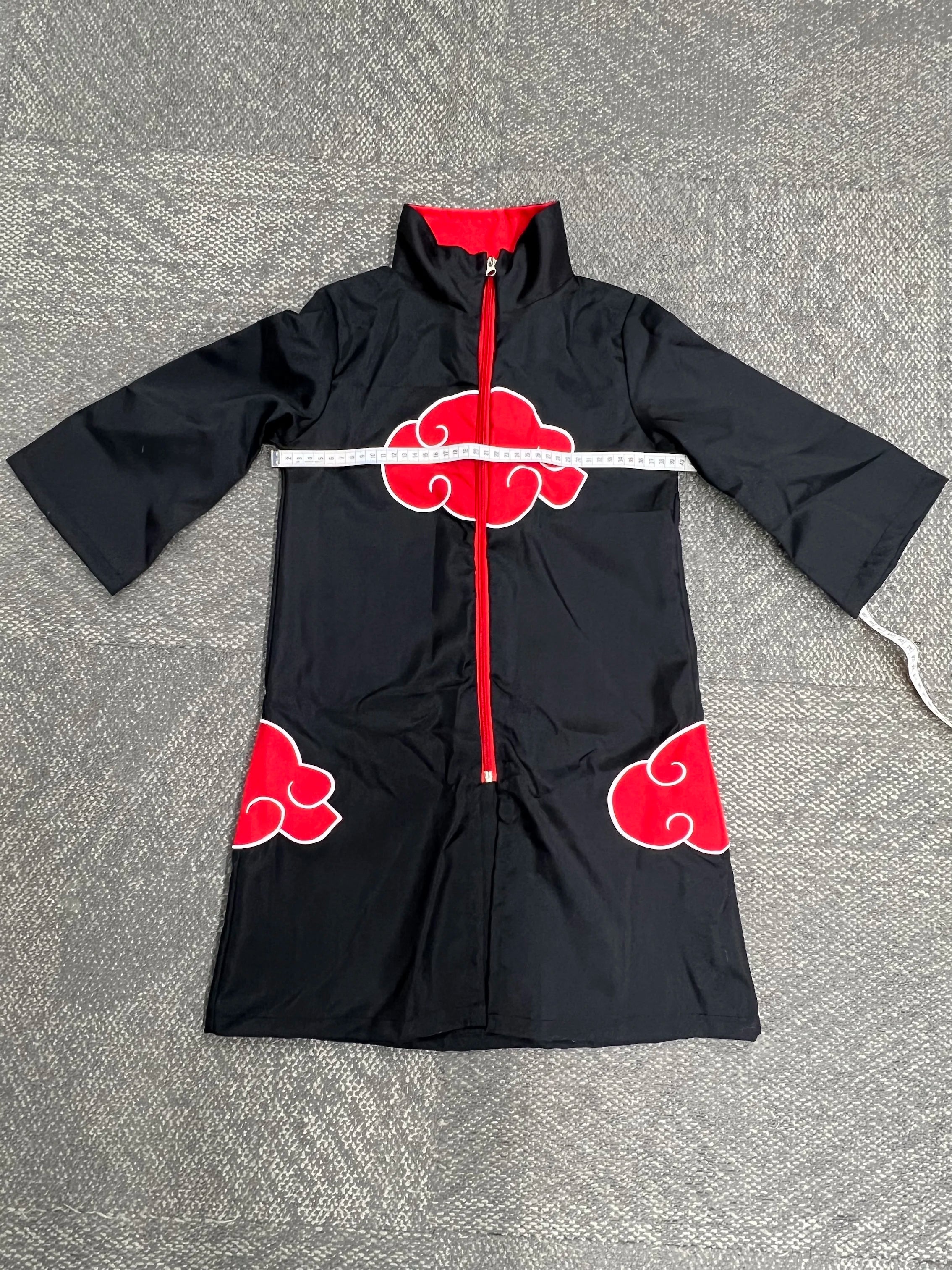 Wholesale Akatsuki Red Cloud Ninja Robe Black Red Suit Costume Kimono Halloween Carnival Party Anime Cosplay Children's Costume