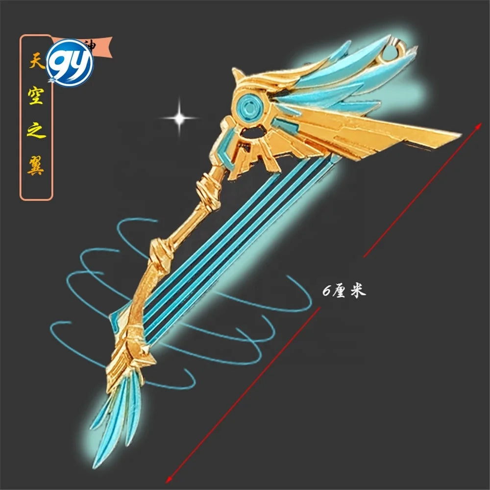 GY Genshined Impact 6Cm Metal Anime Sword Crafts Souvenir Gift Weapon Model Keychain Comics Cosplay Keyring Other Key Chains
