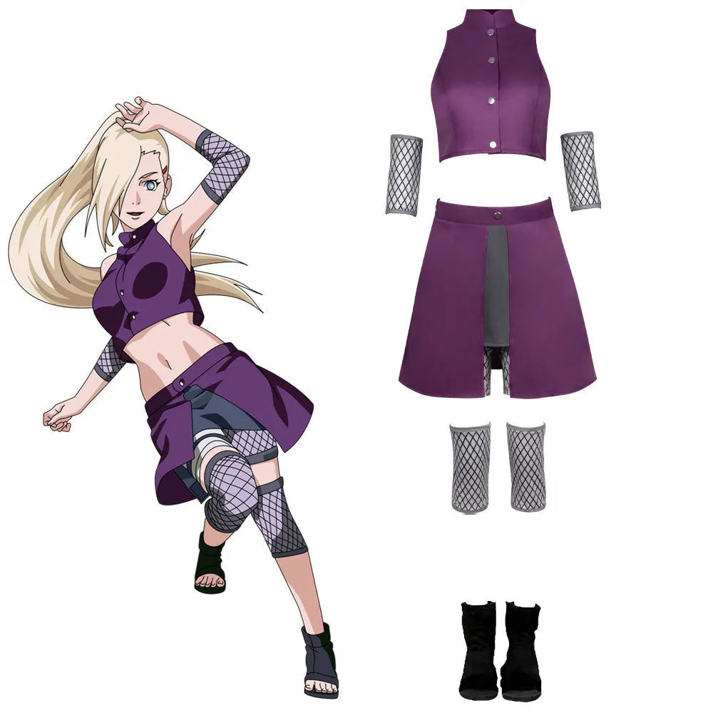 Yamanaka Ino Cos Suit Anime Cosplay Costume Two Yuan Role-playing Clothing