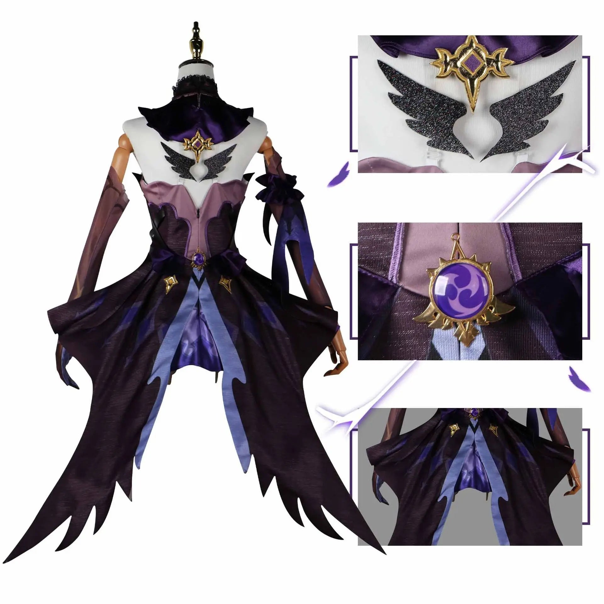 Anime Cosplay Costume for Genshin Impact Game Suit Uniform Halloween Carnival Outfit Wig