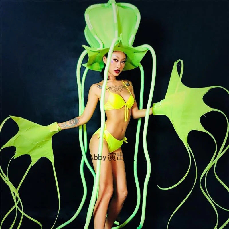 Nightclub bar Costumes Marine Theme Show Seahorse Octopus Jellyfish Dragon Festival  Celebrate Oscar Stage Cosplay Costume