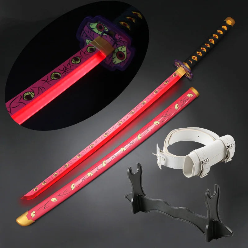 LED Sword Zoro Demon Slayer Katana Yamoto Light up Sword Anime Cosplay Weapons Props
