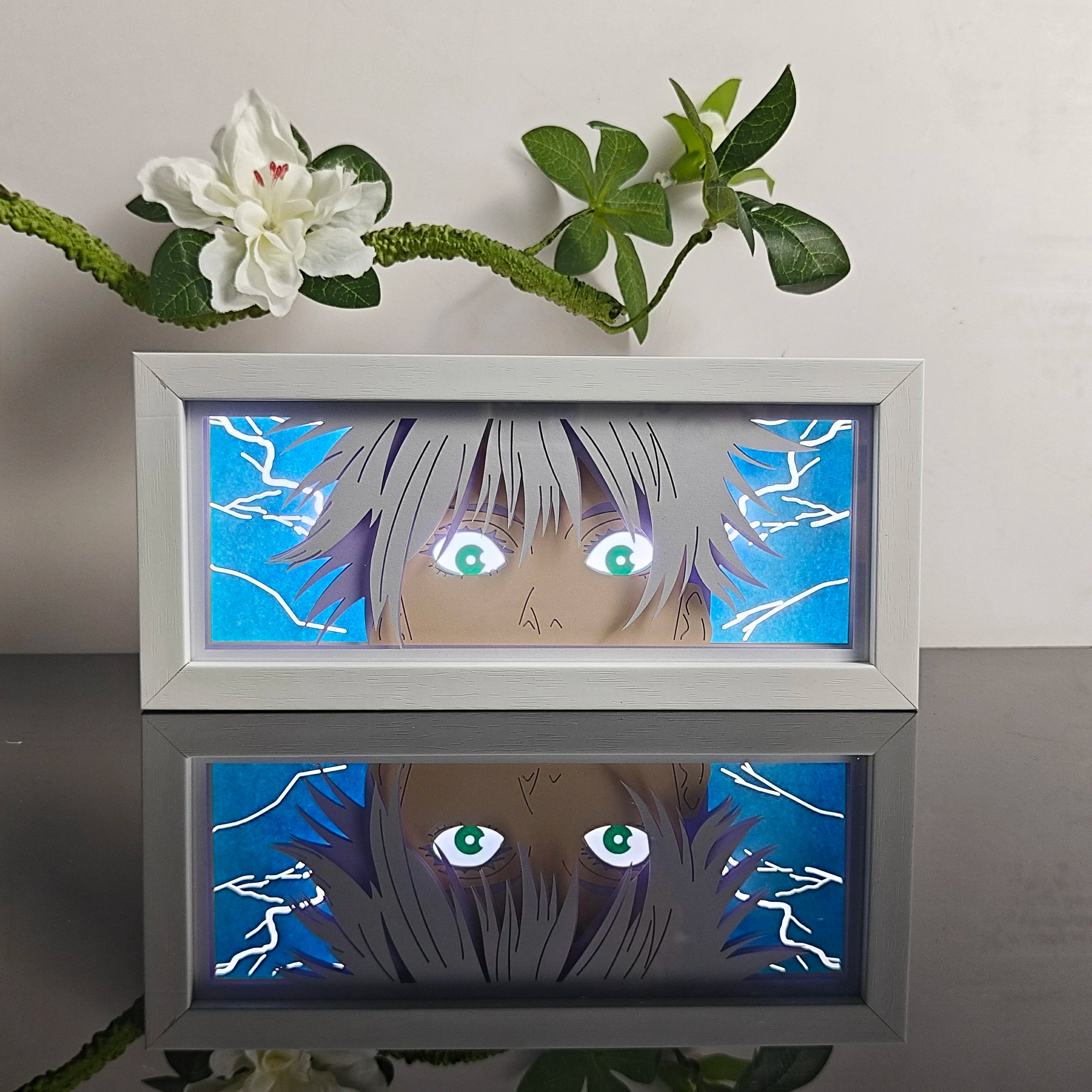USA Warehouse Dropshipping OnePieces Zoro  Paper Carving Lamp 3D Anime Light Box Handicrafts Table Decoration Christmas Gift