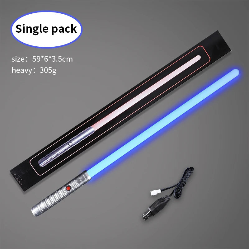 Factory Wholesale Lightsaber Into Children's Toy Blue Red Lightsaber Metal Lightsaber Two in One Laser Sword