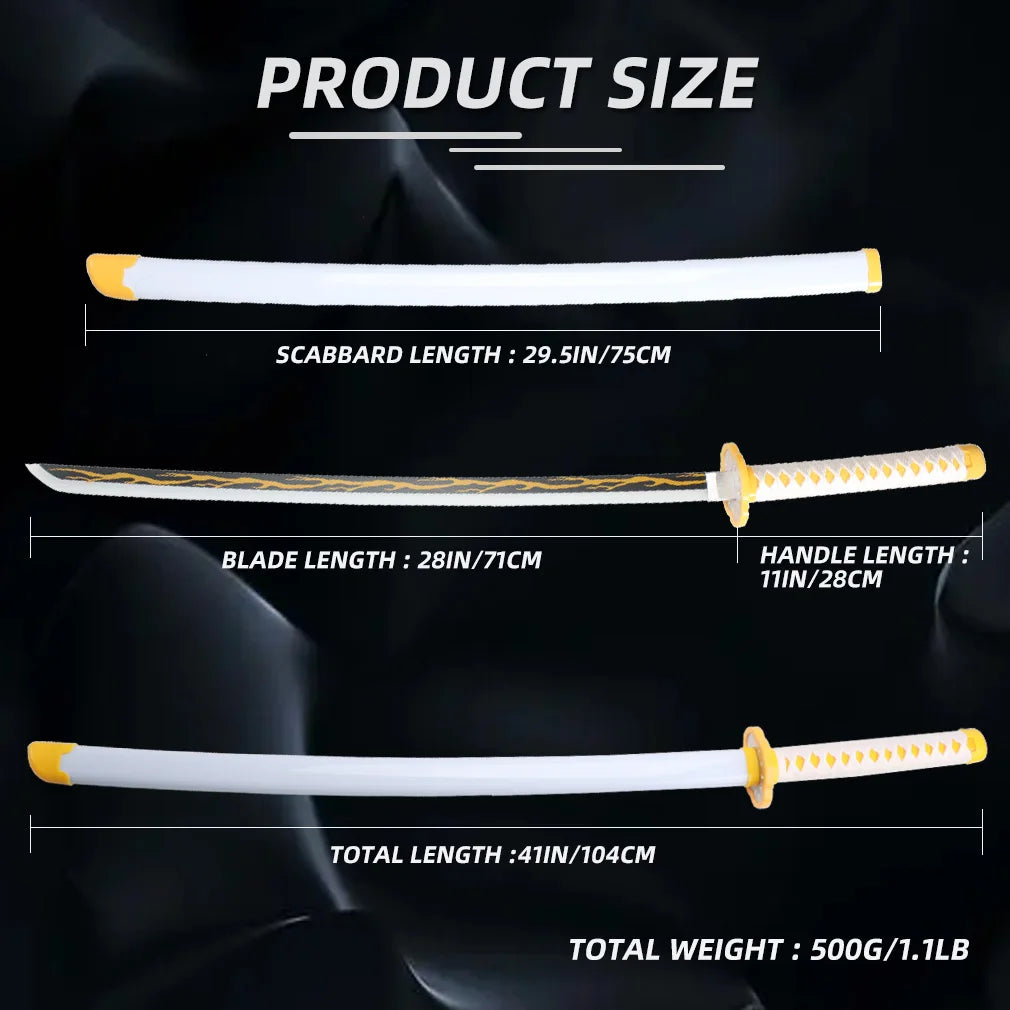 LED Sword Zoro Demon Slayer Katana Yamoto Light up Sword Anime Cosplay Weapons Props