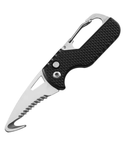 Portable Stainless Steel Folding Knife Safety DIY OEM Express Package Quick Release Serrated Hook Car Seat Belt Urgent Cut