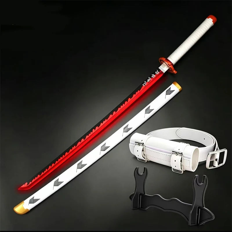 Luminous LED Demon Slayer 41in Nichirin Blade Role Playing Prop Zenitsu Agatsuma COS Toy Luminous Sword