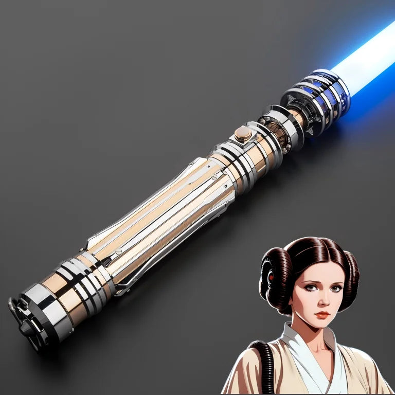 Star Lightsaber Wars Realistic Rendering Leia Princess Skywalker Jedi Master Neopixel Cinematic-quality Sound Light-up Sword